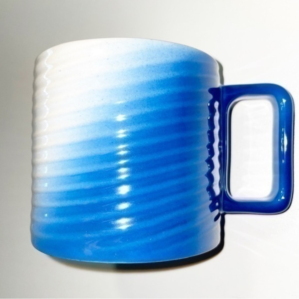 Starbucks Textured Blue White Coffee Mug